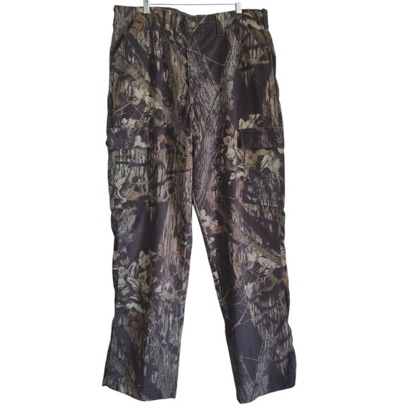 Cabelas Mossy Oak Breakup Hunting Camo Camoflauge Cargo Pants 38R Made in USA - Picture 1 of 11